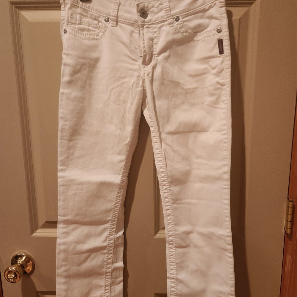 Silver Suki Capri White